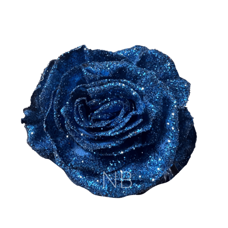 Blue Glitter Roses