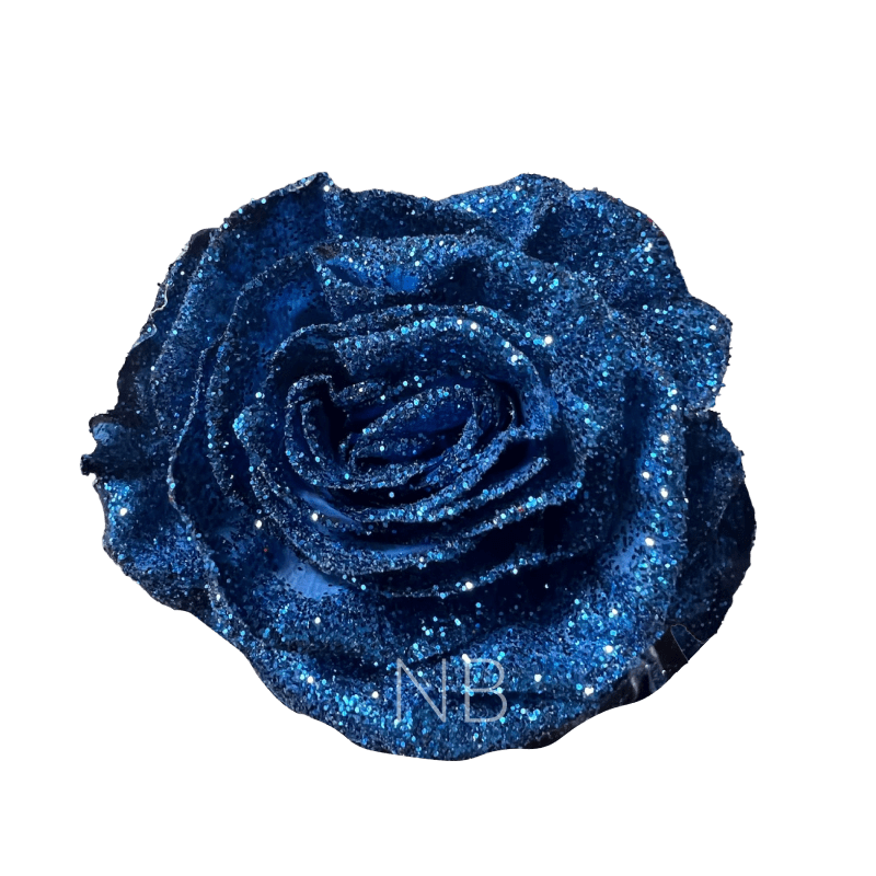 Blue Glitter Roses