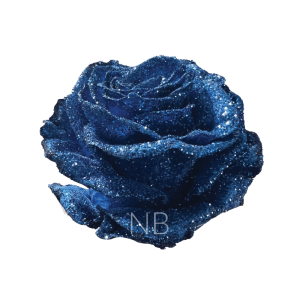 Blue Glitter Rose