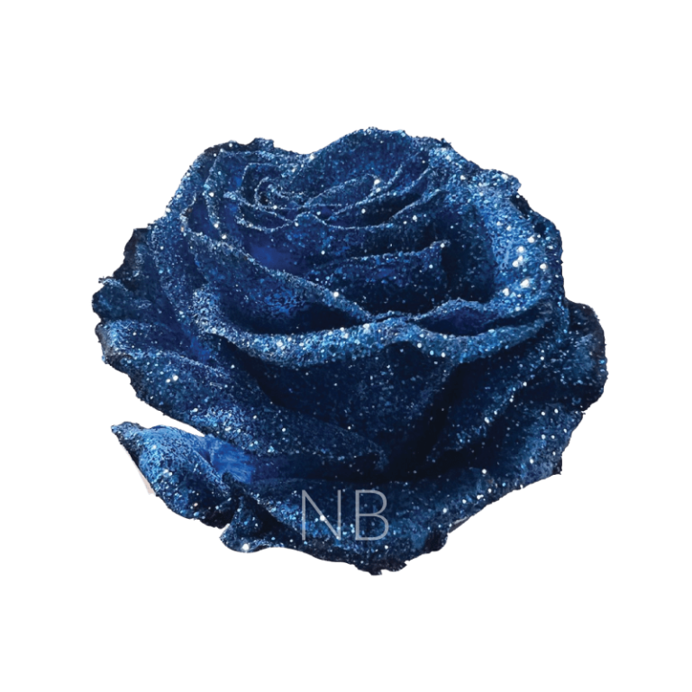 Blue Glitter Rose