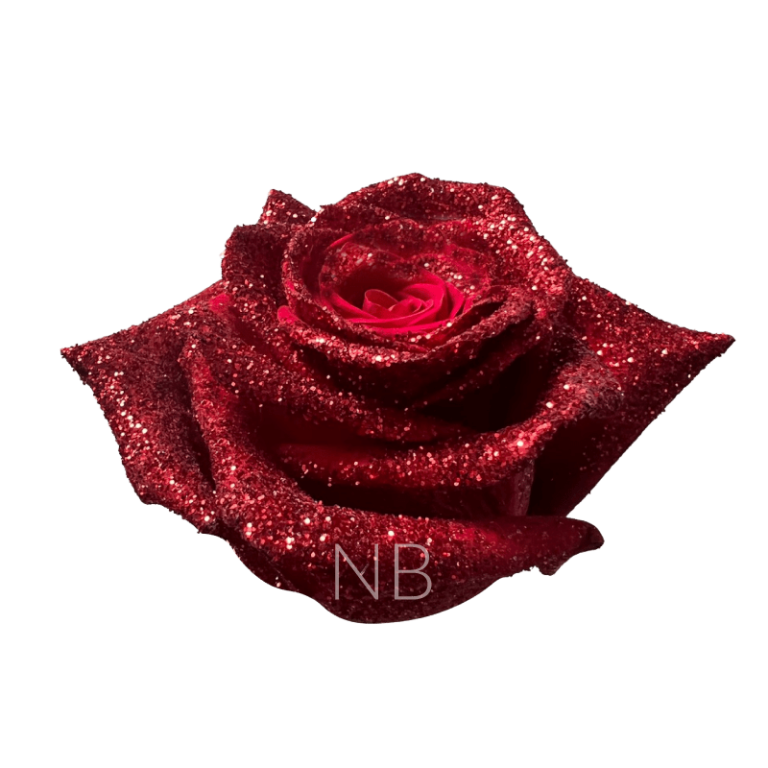 Red Glitter Rose